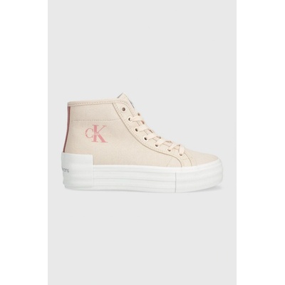 Calvin Klein tenisky Jeans BOLD VULC FLATF MID CS ML BTW dámske ružová