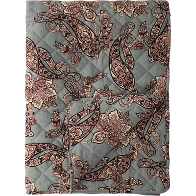 Opálový bavlněný přehoz Paisley vzor Aix Quilt - 130*180 cm - Chic Antique