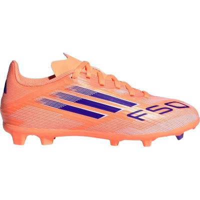 Adidas Детски футболни бутонки Adidas F50 League Childrens Firm Ground Football Boots - Orange/Blue