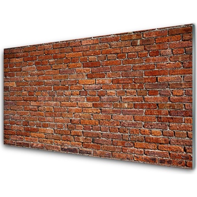 Sklenený obklad Do kuchyne Tehlová múr tehly 100x50 cm