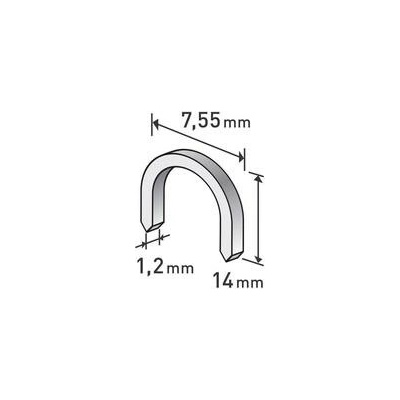 EXTOL PREMIUM spony oblé 14mm, 7.55x0.52x1.2mm, balenie 1000ks 8852305
