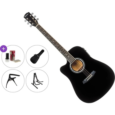 Pasadena PDC-10LE Premium SET Black Електро-акустична китара Дреднаут