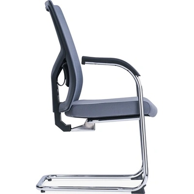 RFG Посетителски стол RFG Snow Black M, дамаска и меш, до 120 kg, светлосива се (4010100366)