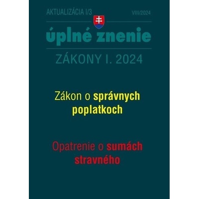 Aktualizácia I/3 2024 – daňové a účtovné zákony