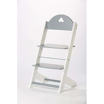 Lucas Wood Style rostoucí židle Mixle bílá/šedá