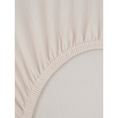 MKLozkoviny.sk Jersey plachta s elastanom bílá káva 70x140