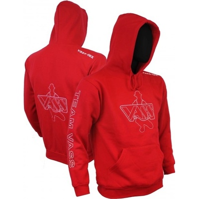 Vass rybářská mikina s kapucí červená