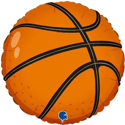 GRABO fóliový balónek Basketbalový míč kruh 18" 46cm nafukovací