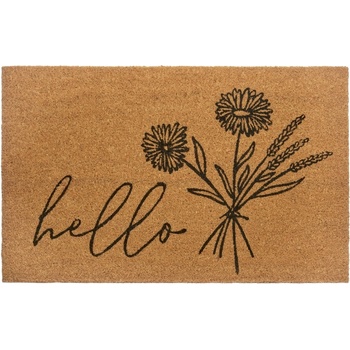 Hanse Home Изтривалка от кокосови влакна 75x45 cm Hello & Flowers - Hanse Home (105569-45x75)