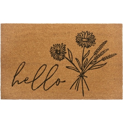Hanse Home Изтривалка от кокосови влакна 75x45 cm Hello & Flowers - Hanse Home (105569-45x75)