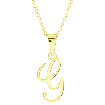 Gemmax Zlatý řetízek s písmenem „G“ GUSYN-42161-36261