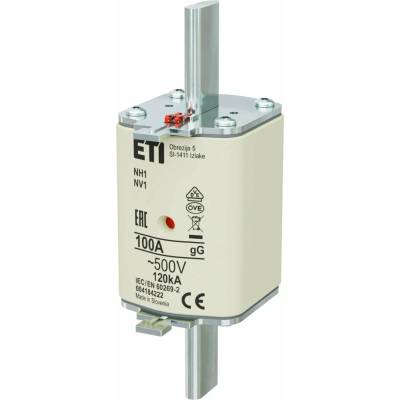 ETI Nožová poistka NV/NH 1 100A gL/gG 500V KOMBI