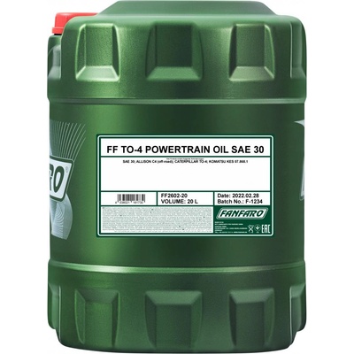 Fanfaro TO-4 Powertrain SAE 30 20 l