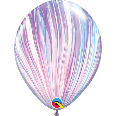 11" 28cm Balónek Qualatex mramor fialovo-modrý