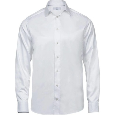 Tee Jays luxusná keprová košeľa s dl. rukávom 4020 biela