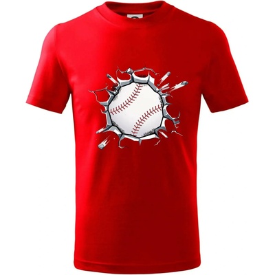Baseball lopta v triku tričko detské červená