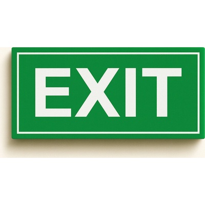 Traiva s.r.o EXIT - nápis Verze: Plast 200 x 75 mm tl. 1.1 mm - fotoluminiscenční - Kód: 00088