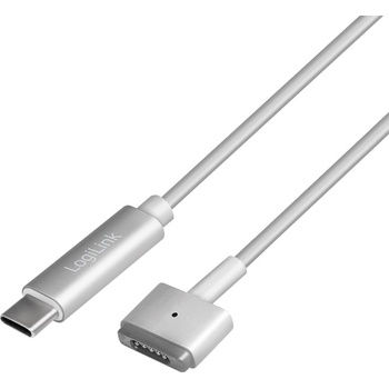 LogiLink USB 3.2 Gen 1 кабел, USB-C/M - Magsafe2/M, PD, сребърен, 1, 8 м