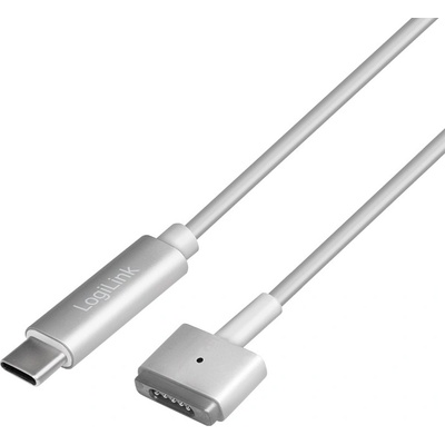 LogiLink USB 3.2 Gen 1 кабел, USB-C/M - Magsafe2/M, PD, сребърен, 1, 8 м