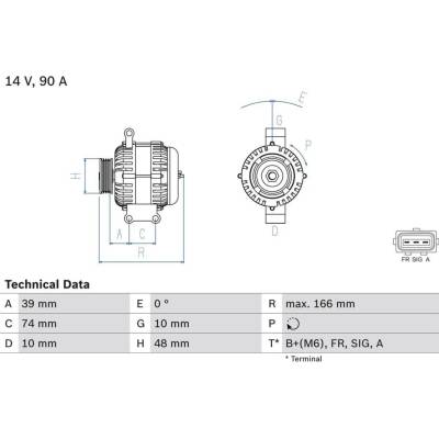 generátor BOSCH 0 986 049 980