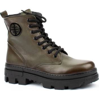 Image 1 of Зелени дамски боти от естествена кожа