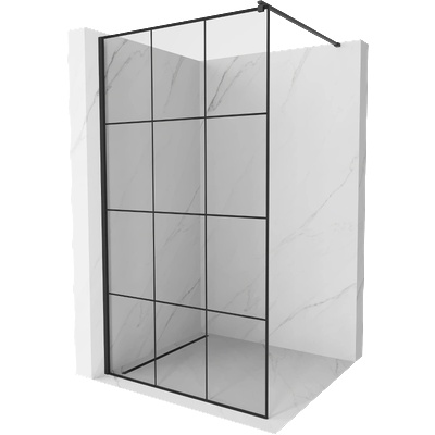 Mexen Kioto стена за душ Walk-in 100 x 200 см, черна решетка 8 мм, черна - 800-100-101-70-77 (800-100-101-70-77)