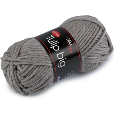 Prima-obchod Pletací příze Tulip big 100 g, barva 18 (41027) šedá neutrální