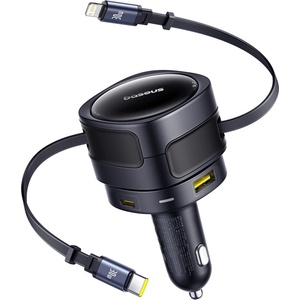 Baseus Зарядно за кола Baseus Enjoyment Max 4в1 90W черно (C00035507121-02)