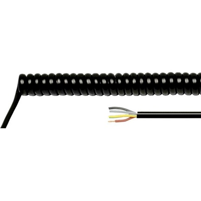Helu 86375 špirálový kábel H05BQ-F 2000 mm / 8000 mm 2 x 1 mm² čierna