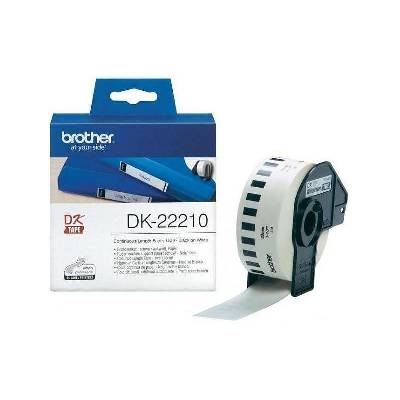 DK-22210 Roll White Continuous Length Paper Tape 29mmx30.48M (Black on White) (DK22210)