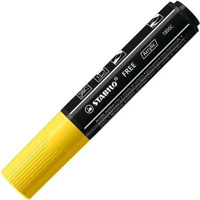 Stabilo Free Acrylic T800C Klínový hrot 4-10 mm žlutý 452896