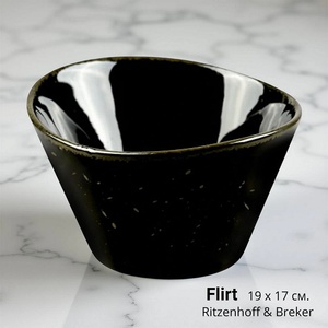 Ritzenhoff & Breker Порцеланова салатиера Flirt, елипса, черна 19 х 17 см. Ritzenhoff & Breker