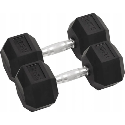 VidaXL Chromované činky 2 x 12,5 kg