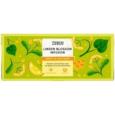 Tesco Bylinný čaj lípa s příchutí medu 20 x 2 g