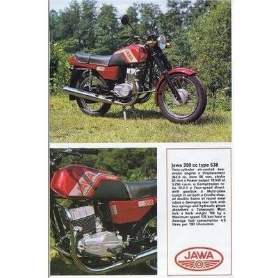 Jawa CZ Typ 638 350cc - ceduľa 30cm x 20cm Plechová tabuľa