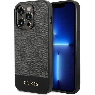 GUESS Кейс Guess GUHCP14XG4GLGR за iPhone 14 Pro Max 6.7" сив / сив, твърд, Stripe Collection (3666339088576)