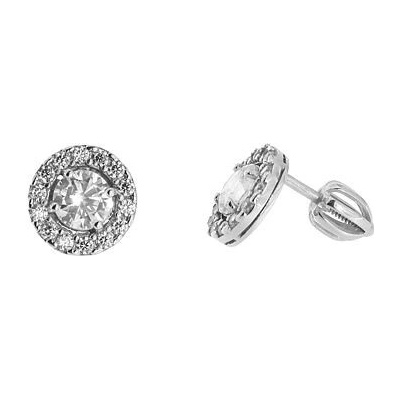 INFINITYSILVER Stříbrné náušnice LINDA 1 s bílými zirkony KE239BZs