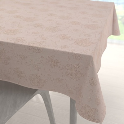 Biante Teflonový čtvercový ubrus TF-129 Hnědé květované ornamenty na šedobéžovém 100x100 cm