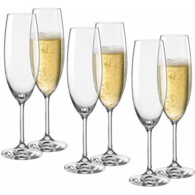 Bohemia Crystal Pohár na šampanské LARA 6 x 220 ml