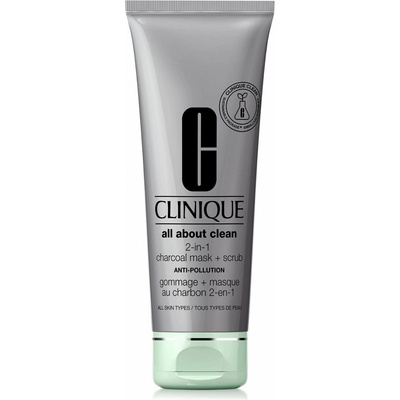 Clinique All About Clean 2-in-1 Charcoal Mask + Scrub čistiaca pleťová maska 100 ml