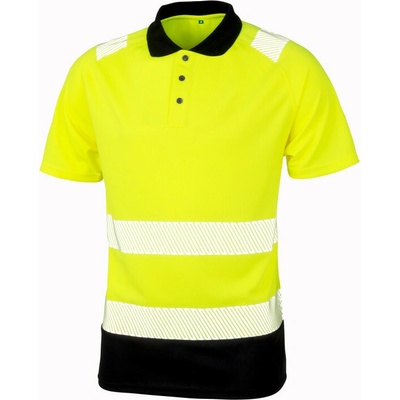 Result Polokošile R501X reflexní krátký rukáv fluorescent Žlutá fluorescent/černá L-XL