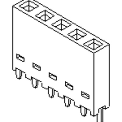 Molex vestavná zásuvková lišta (standardní) 901471112, 18 ks Tube