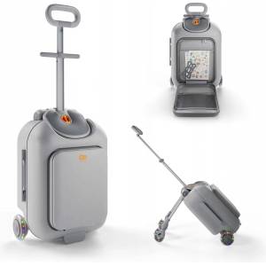 KinderKraft Детски куфар със седалка KinderKraft - Cabby, Grey (NEW024939) - baby