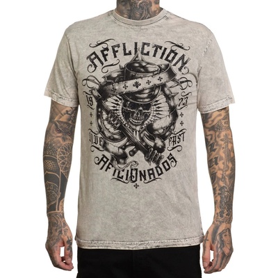 AFFLICTION Мъжка тениска affliction - electric fire - black/off white - a27818-bowl