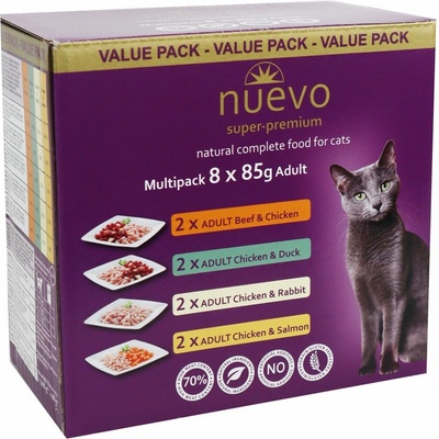 Nuevo mačka Adult Multipack 8 x 85 g