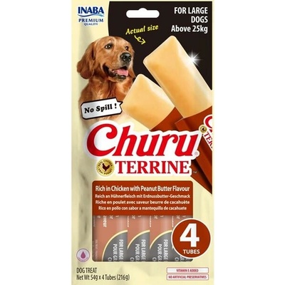 Inaba Churu Terrine Large Dog kuracie a arašíd.máslo 4 x 54 g