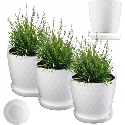 Kadax Květináč 20 x 20 x 19 cm plast bílý