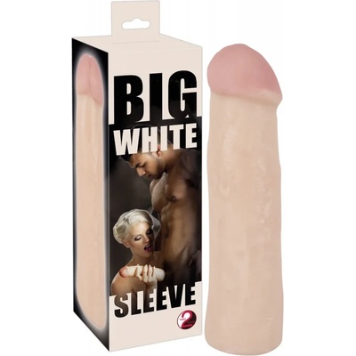 Пенис уголемител с впечатляващи размери, 22 х 4, 8см. - Big White Sleeve (YOU2T00350)