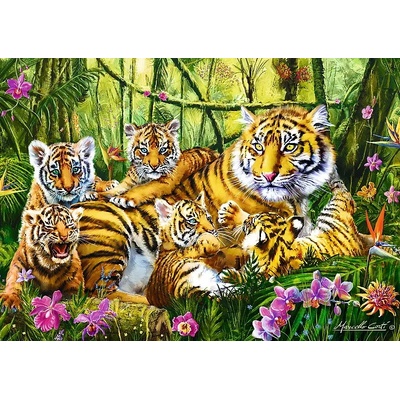 Trefl - Puzzle Tiger family - 500 piese
