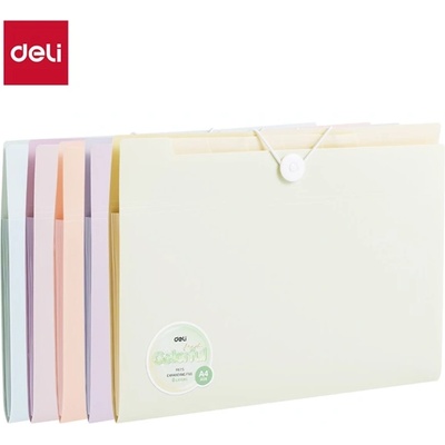 DELI Цветна папка за документи Deli A4 с 8 отделения в смесен цвят DEF615 (DEF615)
